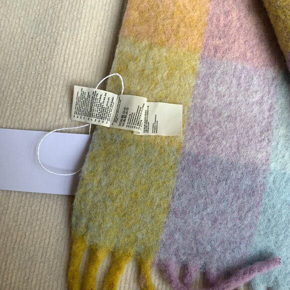 Acne Studios Check Wool Scarf - Picture 5 of 5